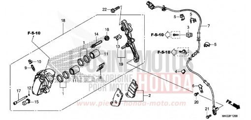 ETRIER DE FREIN AVANT CMX500AK de 2019